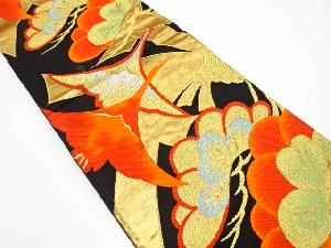 アンティーク　束ね熨斗に双鶴・笠松模様織り出し袋帯（材料）